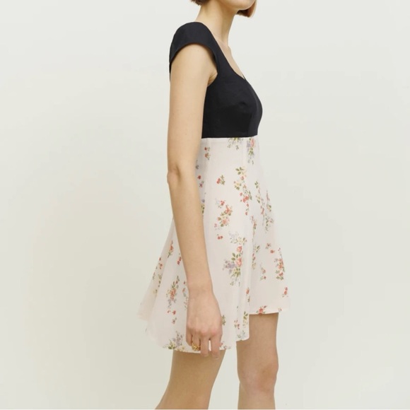 Reformation Black and Cream Floral Dress - Picture 6 of 6